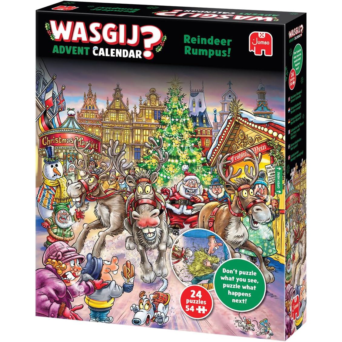 Wasgij Christmas Advent Calendar 2025 | Reindeer Rumpus Jigsaw Advent Calendar Advent Calendar - Tophatter Daily Deals