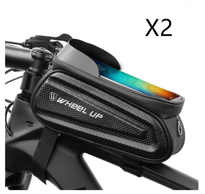 Bicycle bag mountain bike mobile phone touch screen riding equipment White reflective 2pcs 0 - Tophatter Daily Deals