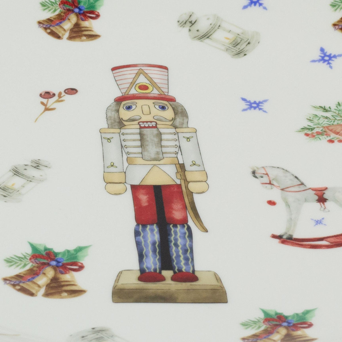 Nutcracker Christmas Plate Large | Retro Ceramic Festive Dinner Plate - 27cm Plate - Tophatter Daily Deals