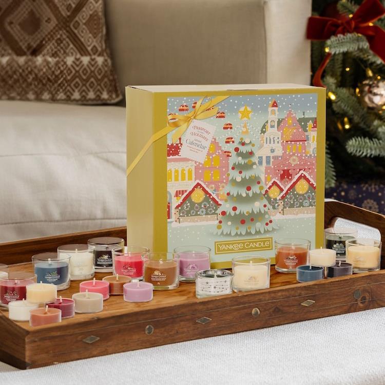 Yankee Candle Tea Light Christmas Advent Calendar | Scented Christmas Candle Set Advent Calendar - Tophatter Daily Deals