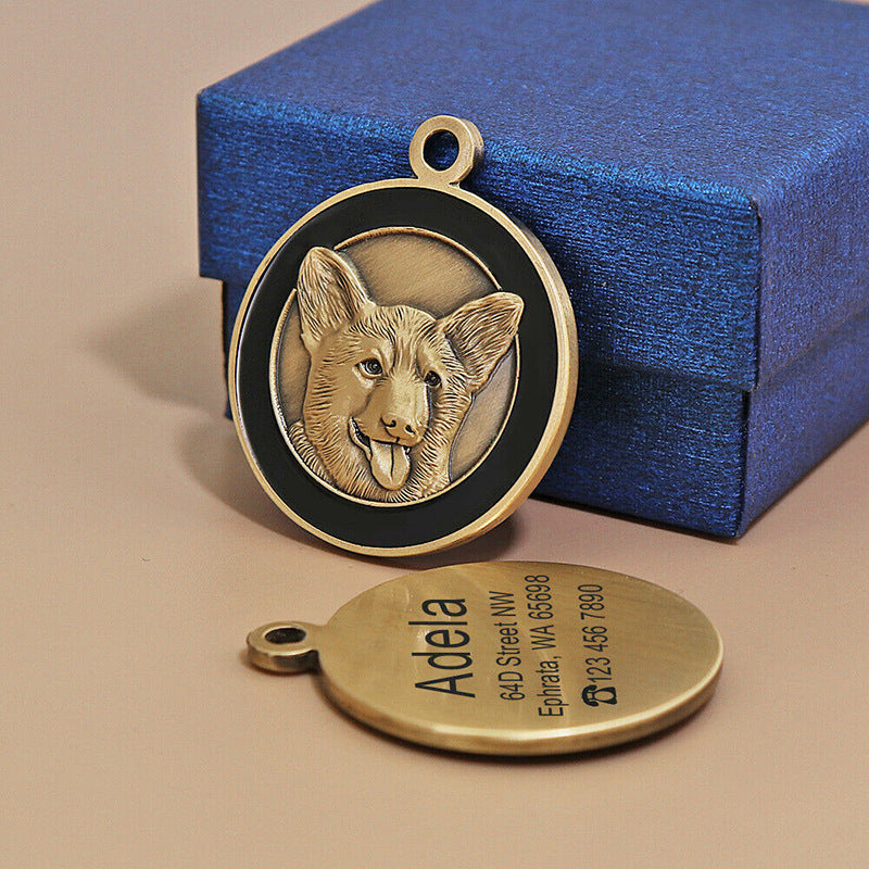 Anti-lost Card Dog Identity Tag Dog Tag Metal Lettering Cat Tag Corgi 7 - Tophatter Daily Deals