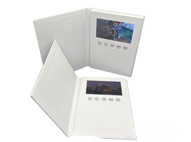 Brochure Paper Blank 7-inch Greeting Card White Hardcover Video Book 0 - Tophatter Daily Deals