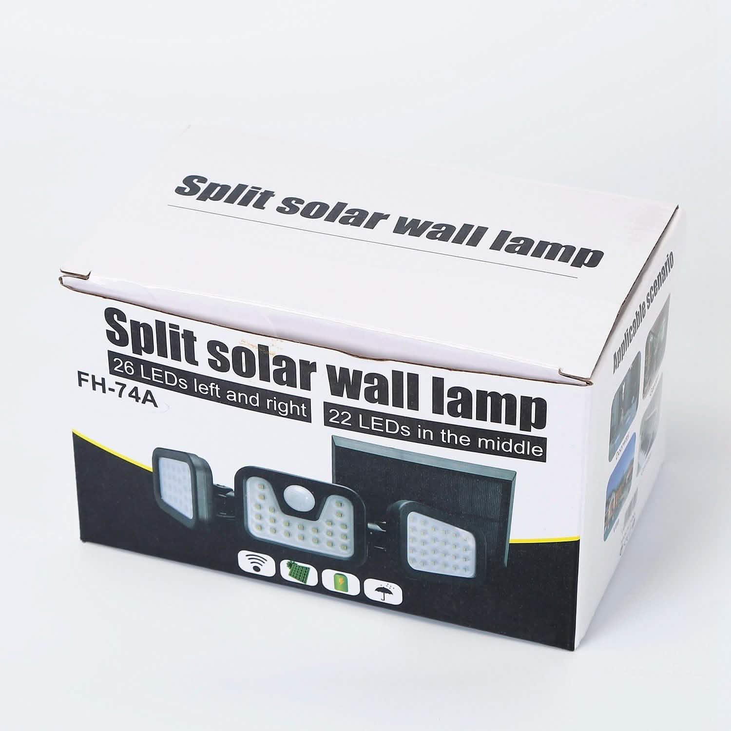 74 LEDs 3 Adjustable Solar Head Motion Sensor Flood Light Outdoor Lighting - Tophatter Daily Deals