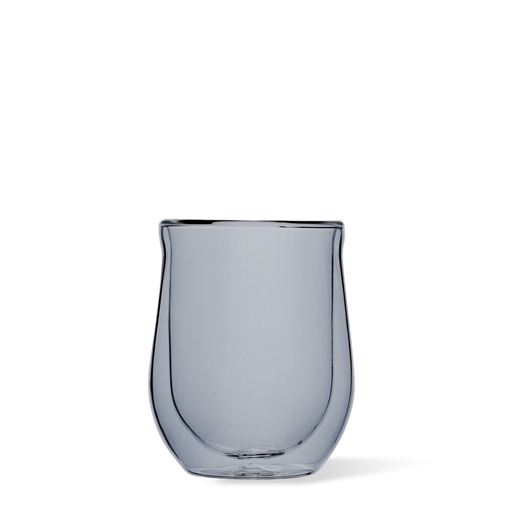 Stemless Glass Set (2) by CORKCICLE. Grey 12oz Barware - Tophatter Daily Deals