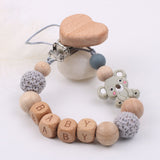 Baby Products Soothing Beech Wood Mouth Chain Clip Grey 7 - Tophatter Daily Deals