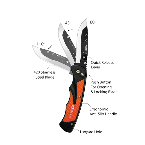 ACCUSHARP RAZOR KNIFE + 2 REPLACEMENT BLADES - Tophatter's Army Deals KNIVES - Tophatter Daily Deals