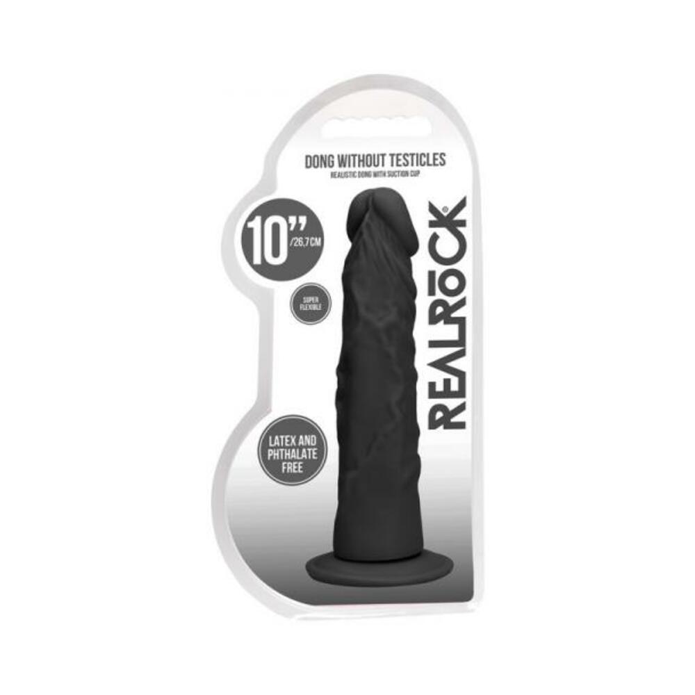 Realrock Skin 10 In. Dildo Black - Tophatter Daily Deals