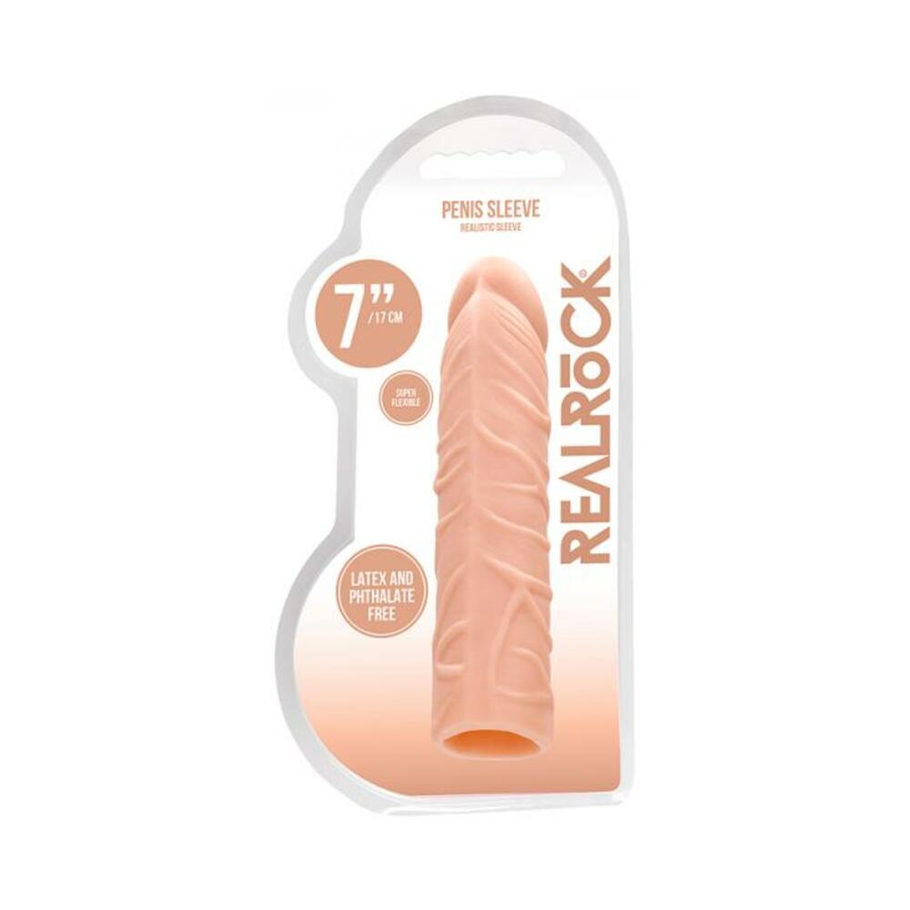 Real Rock Penis Extender - 7" - 17.5 Cm - Vanilla - Tophatter Daily Deals