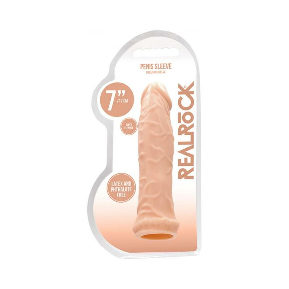 Real Rock Penis Extender - 7" - 17 Cm - Vanilla - Tophatter Daily Deals