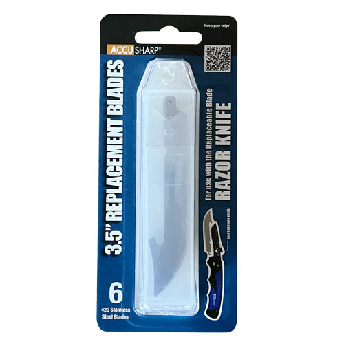 ACCUSHARP 3.5" REPLACEMENT RAZOR BLADES - 6'S - Tophatter's Army Deals KNIVES - Tophatter Daily Deals