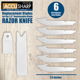 ACCUSHARP 3.5" REPLACEMENT RAZOR BLADES - 6'S - Tophatter's Army Deals KNIVES - Tophatter Daily Deals