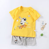 Boys And Girls Summer T-shirt Half Sleeve Suit Shorts Thin Skateboard Spaceman 0 - Tophatter Daily Deals
