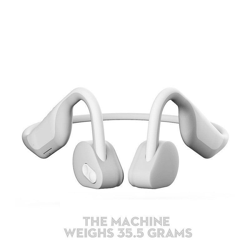 5.0 stereo bone conduction headphones White Normal 0 - Tophatter Daily Deals