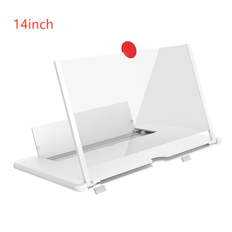 3D Screen Magnifier Signal Booster Mobile Screen Lightweight Foldable Magnifying Glass White 14inch 0 - Tophatter Daily Deals