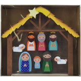 Wooden Nativity Scene with Mini Figures & Stable | Christmas Nativity Set Nativity Set - Tophatter Daily Deals