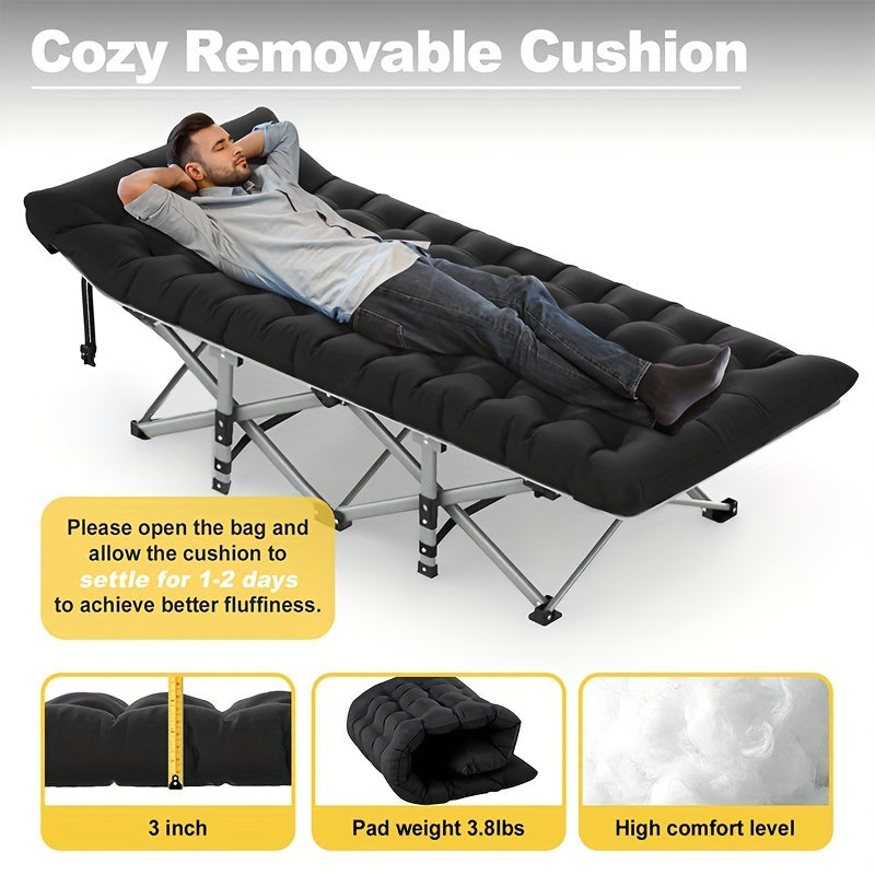 Foldable Outdoor Daybed with Mattress Outdoor Recreation > Camping > Camp Furniture - Tophatter Daily Deals