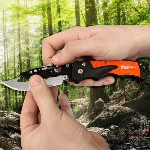 ACCUSHARP RAZOR KNIFE + 2 REPLACEMENT BLADES - Tophatter's Army Deals KNIVES - Tophatter Daily Deals
