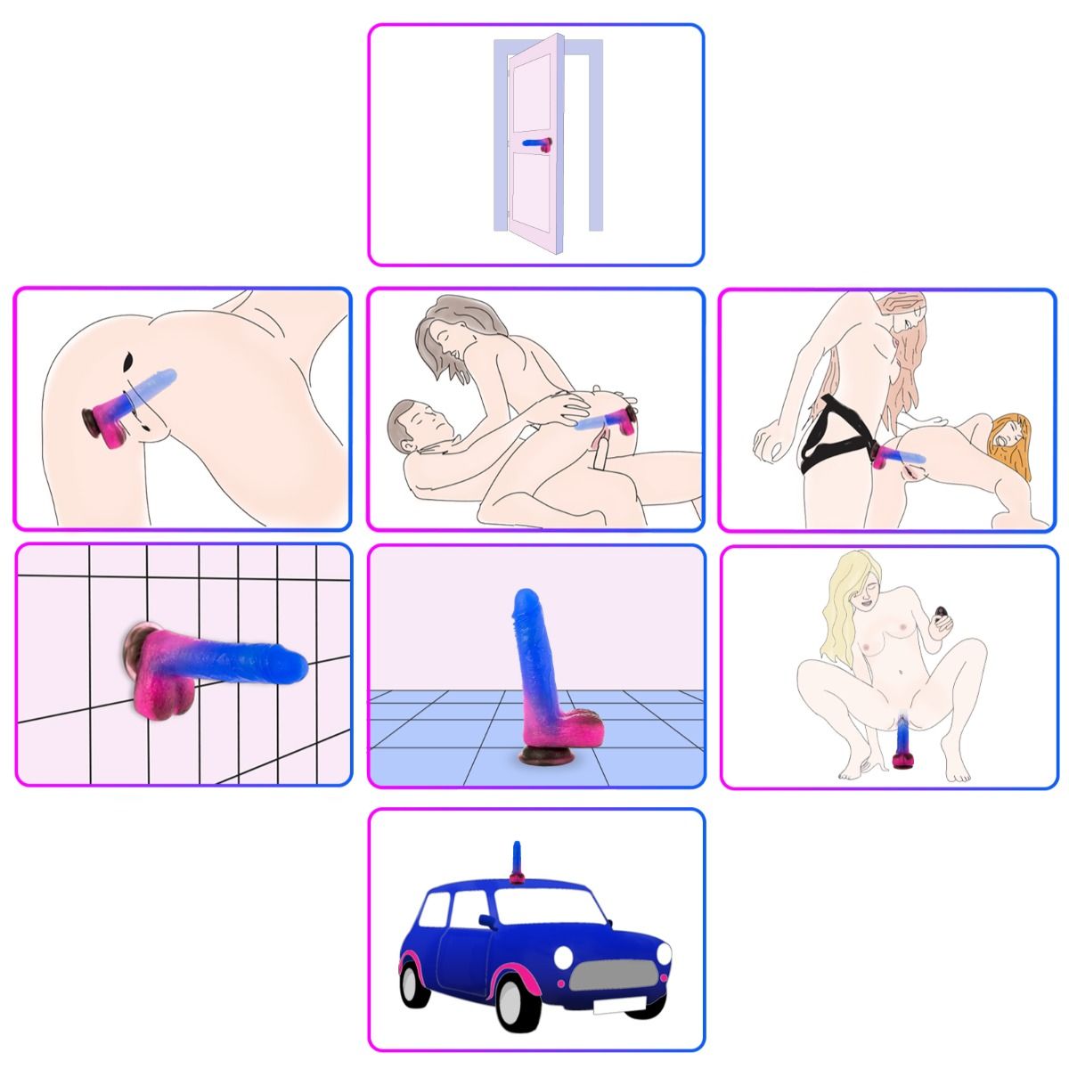 BMS PL Vibrating & Rotating Cosmic Dildo 7" with Remote Realistic Vibrating Dildo - Tophatter Daily Deals