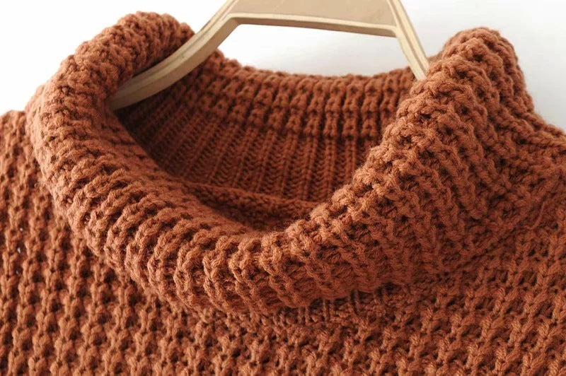 Warm Cozy Women Sweater - Boxy Waffle Knit, Cotton, Fall 3D Changing Face Moving Picture Frame - Tophatter Daily Deals