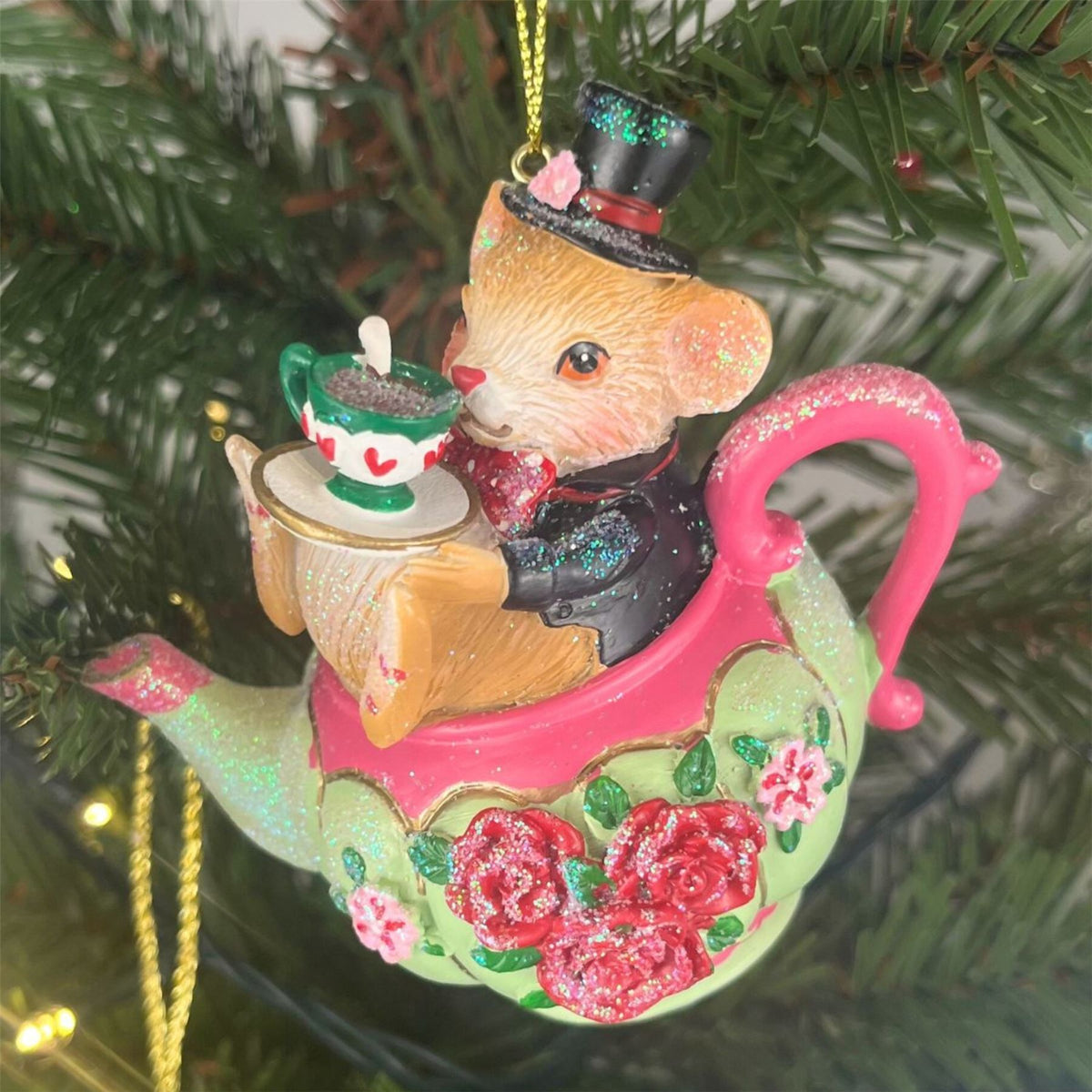 Dormouse Christmas Bauble | Alice in Wonderland Christmas Tree Ornament - 8cm Baubles - Tophatter Daily Deals