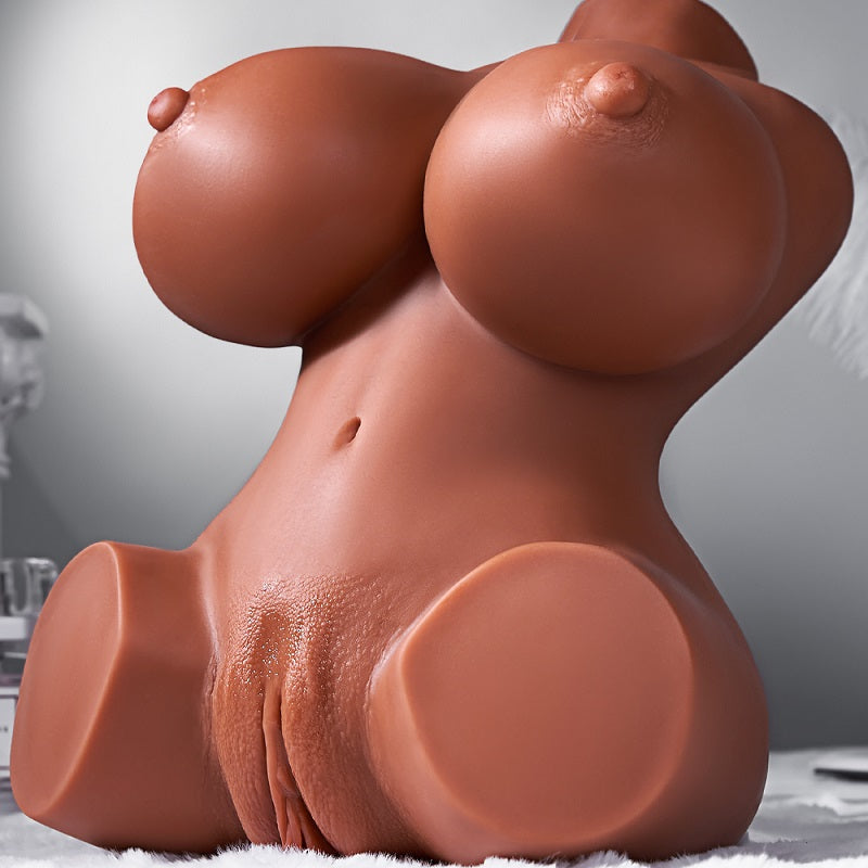 Sasha Acmejoy - 7.26 lbs Big Breasts and Big Meat Fixed Brown Masturbator Sex Torso Masturbators - Tophatter Daily Deals