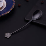 304 Stainless Steel Spoon Gold Plated Dessert Spoon Coffee Stir Spoon Stainless Steel Ice Bar Spoon Black 0 - Tophatter Daily Deals