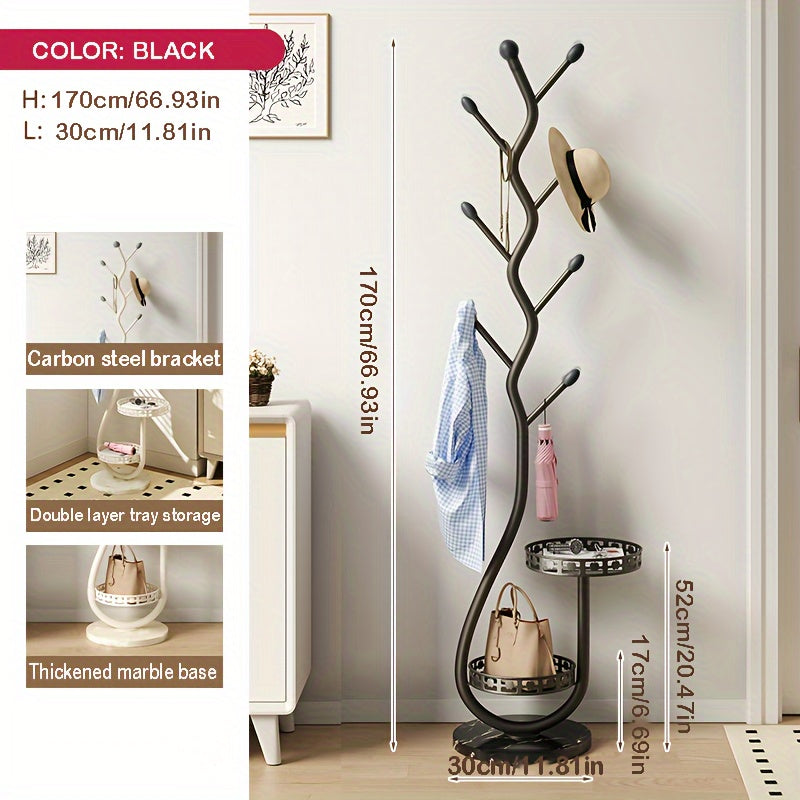 Freestanding Metal Coat Rack with Branch Hooks Closet Organisers & Garment Racks - Tophatter Daily Deals