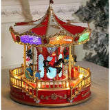 LED Christmas Fair Carousel | Rotating Musical Illuminated Carousel Ornament Musical Decoration - Tophatter Daily Deals