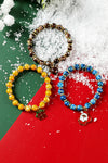 Dark Blue 3 Pack Christmas Bead Bracelets Bracelets - Tophatter Daily Deals