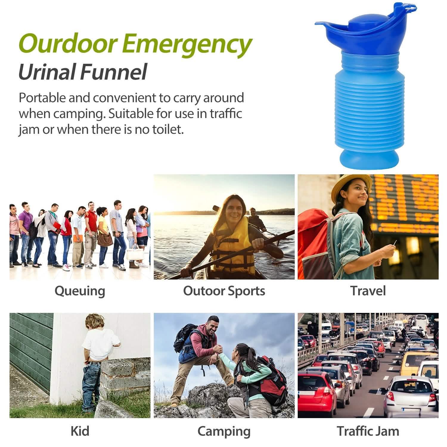 750ml Unisex Reusable Emergency Shrinkable Urinal Outdoor Recreation - Tophatter Daily Deals