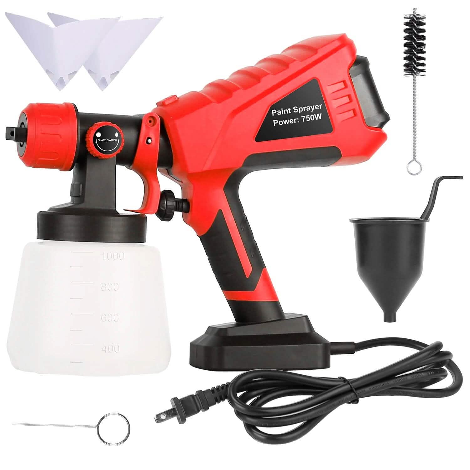 750W Electric Paint Sprayer Handheld with 3 Spray Patterns Home Improvement - Tophatter Daily Deals