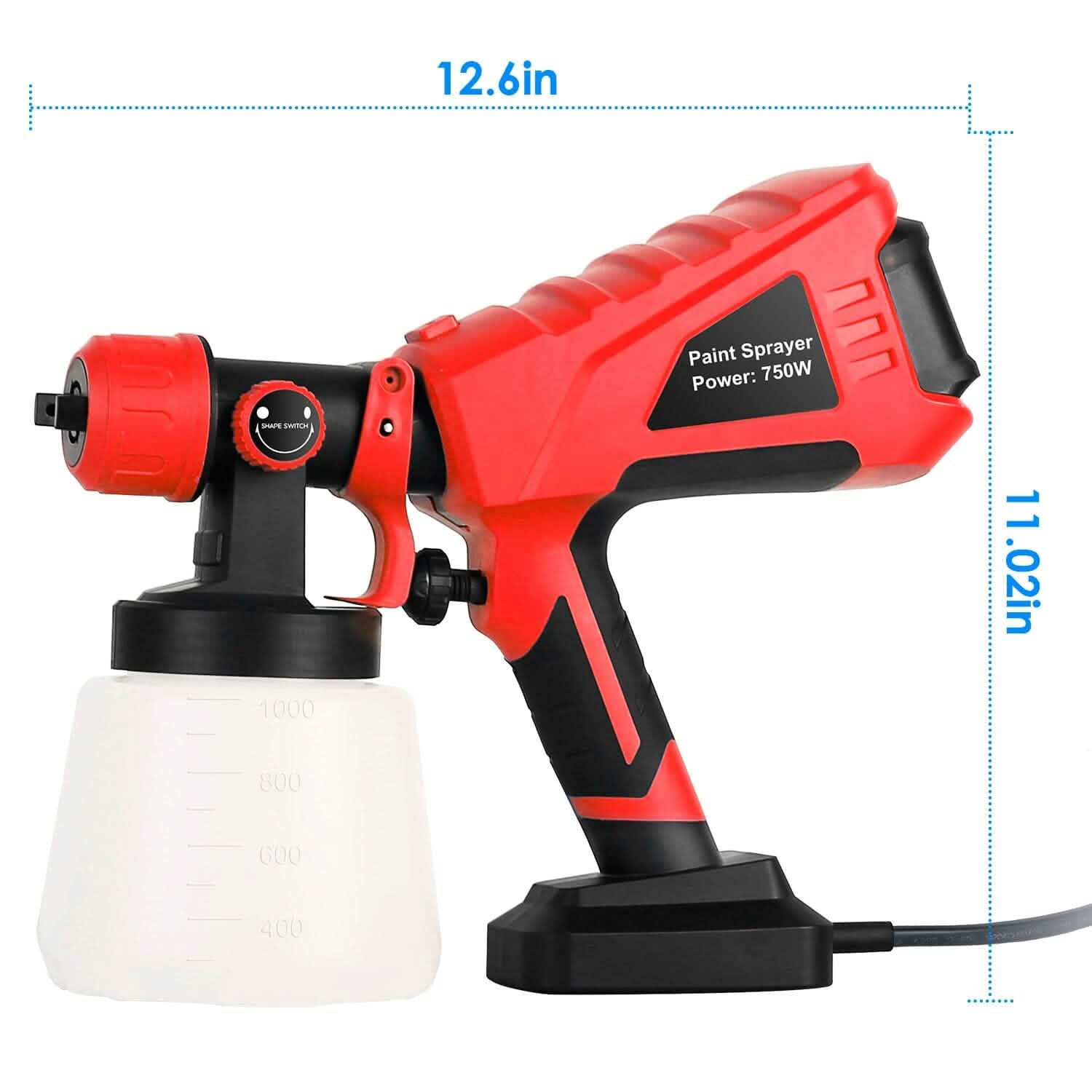 750W Electric Paint Sprayer Handheld with 3 Spray Patterns Home Improvement - Tophatter Daily Deals