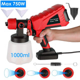 750W Electric Paint Sprayer Handheld with 3 Spray Patterns Home Improvement - Tophatter Daily Deals