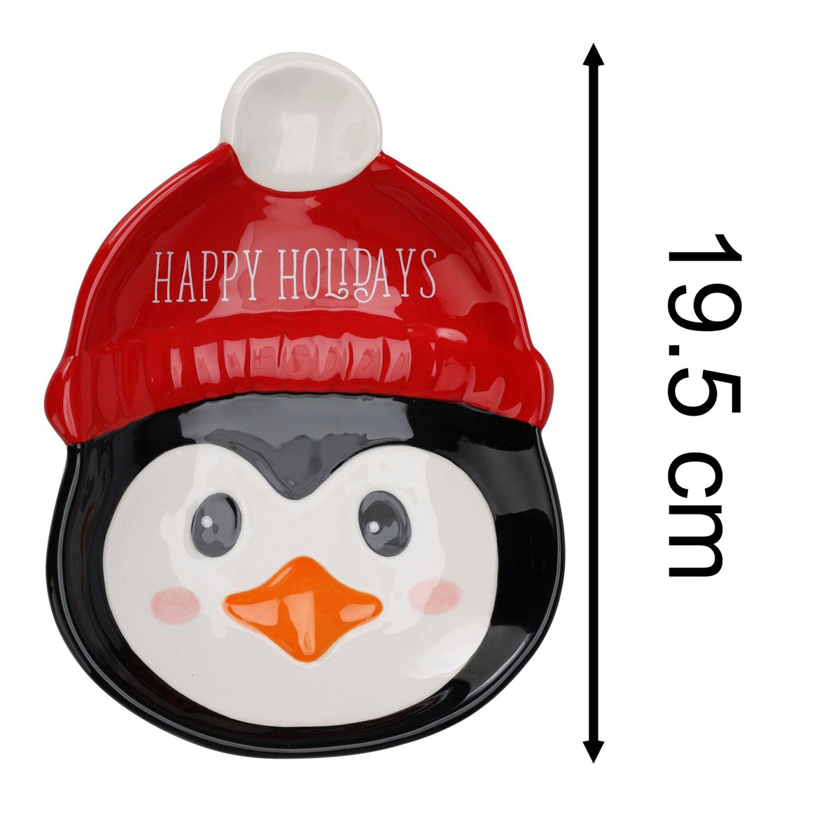 Penguin Christmas Plate | Novelty Character Snack Plate Xmas Serving Dish - 19cm Plate - Tophatter Daily Deals