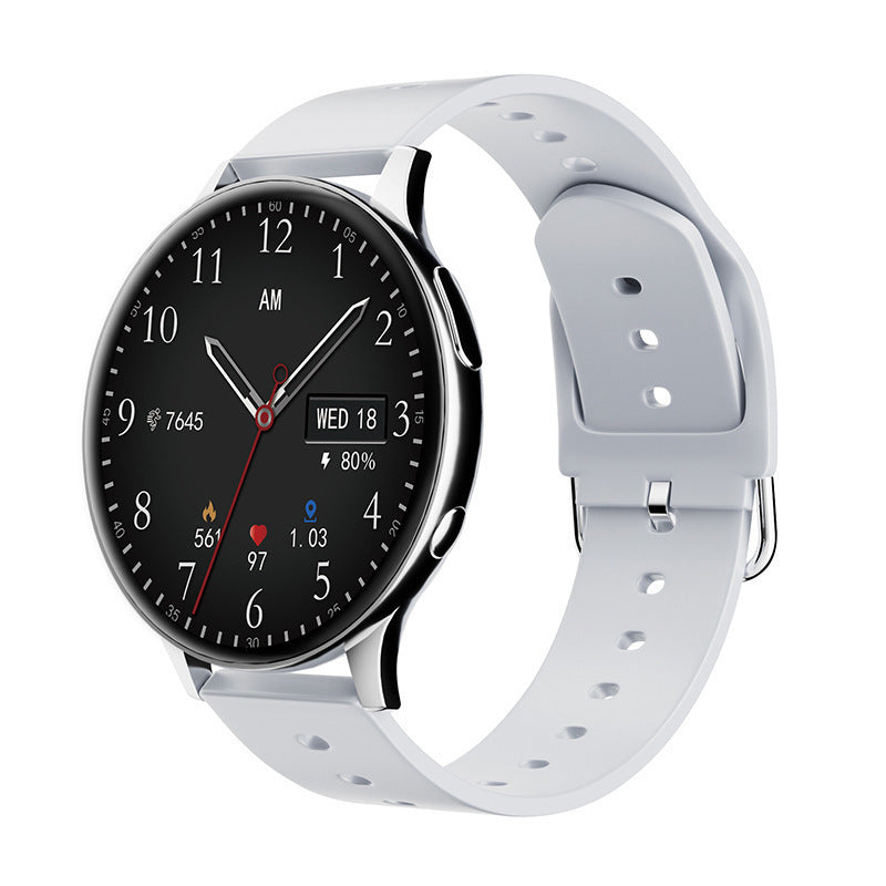 Bluetooth Call AI Voice Assistant Sleep Blood Pressure Blood Oxygen Smart Watch White 0 - Tophatter Daily Deals