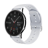 Bluetooth Call AI Voice Assistant Sleep Blood Pressure Blood Oxygen Smart Watch White 0 - Tophatter Daily Deals