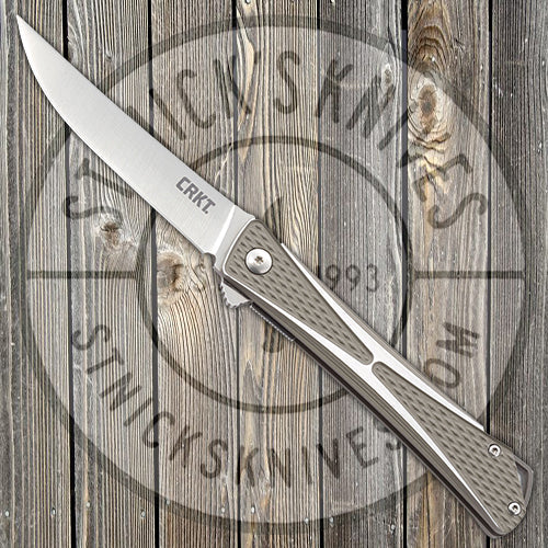 CRKT Jeff Park Crossbones - Two Tone Aluminum Handle - AUS-8 Steel - 7530 Knives - Tophatter Daily Deals