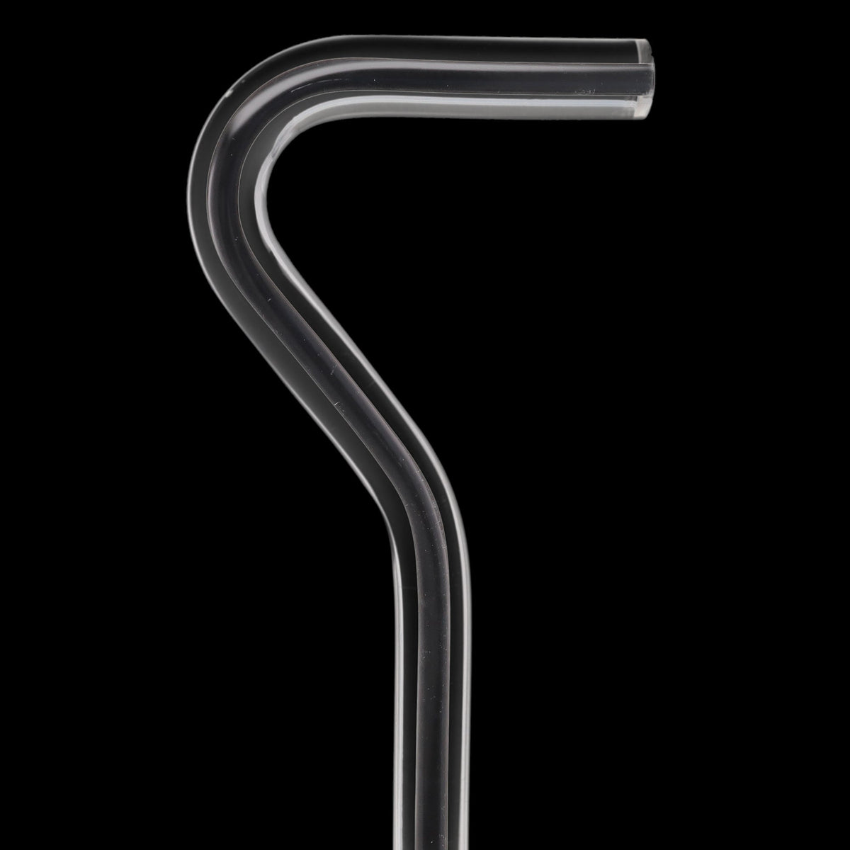 Dr. House Inspired Flame Cane - Clear Acrylic, Black Stripe Clear Lucite Walking Canes - Tophatter Daily Deals