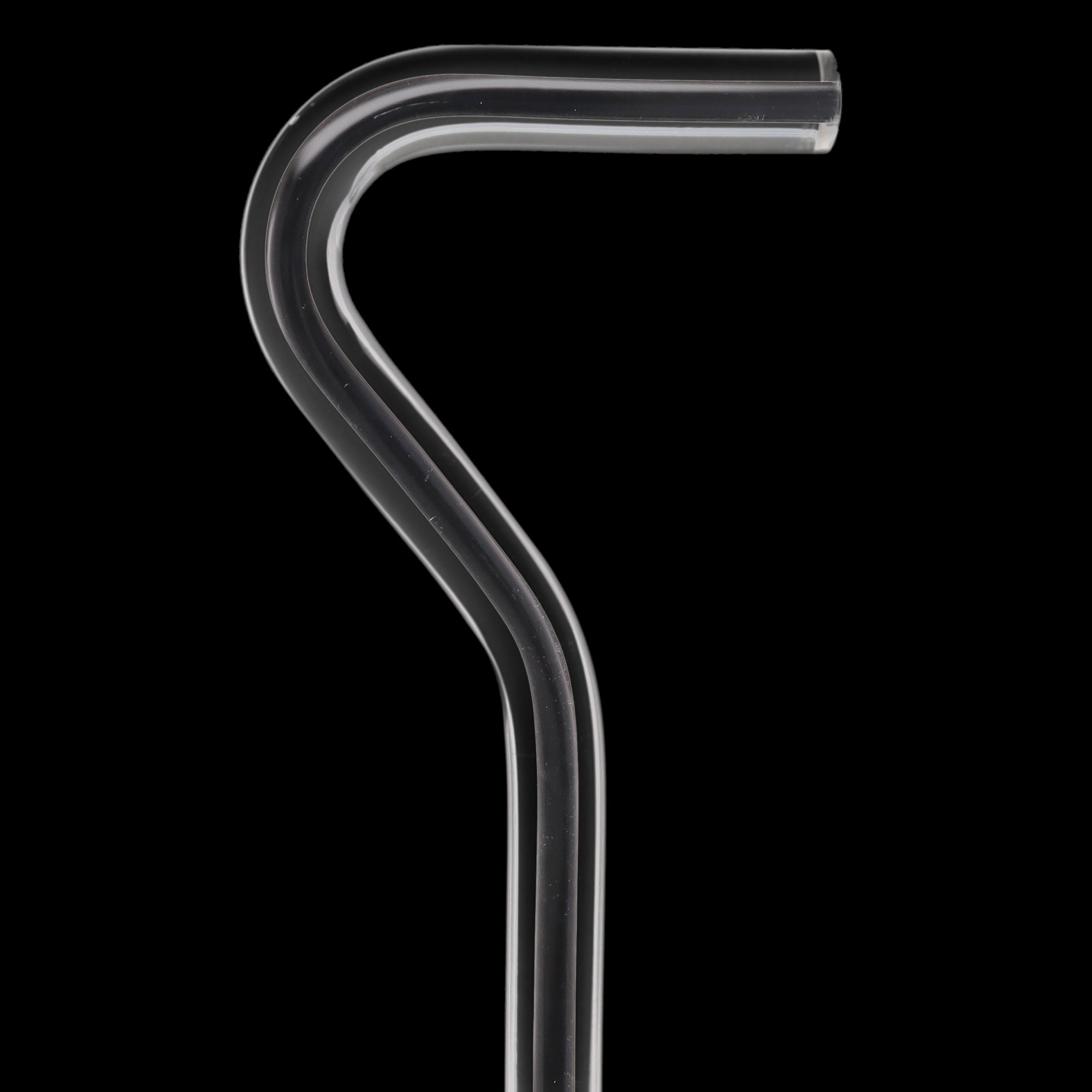"The Obsidian Streak" Cane: Black Line in Invisible Shaft Clear Lucite Walking Canes - Tophatter Daily Deals