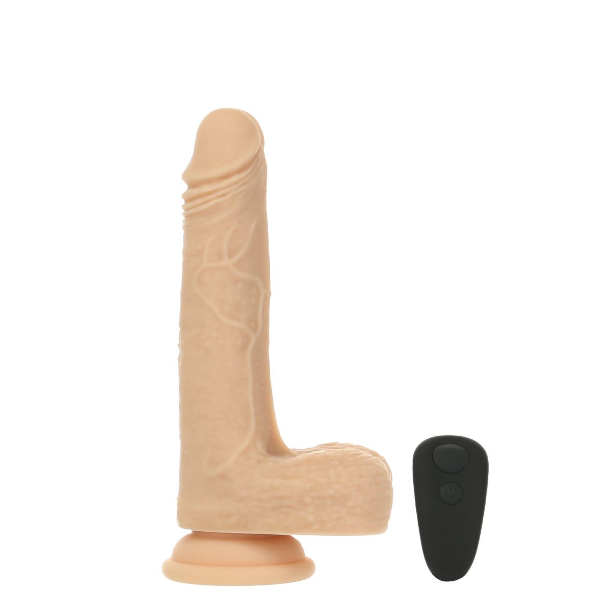 BMS PL Crazy Guy Thrusting, Vibrating & Rotating Ivory Dildo 7" with Remote Realistic Vibrating Dildo - Tophatter Daily Deals