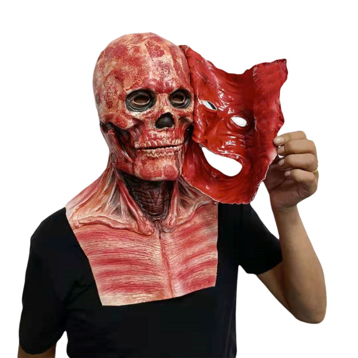 Horror Latex Mask Headgear Halloween 2025 Immersive 3D Changing Face Moving Picture Frame - Tophatter Daily Deals