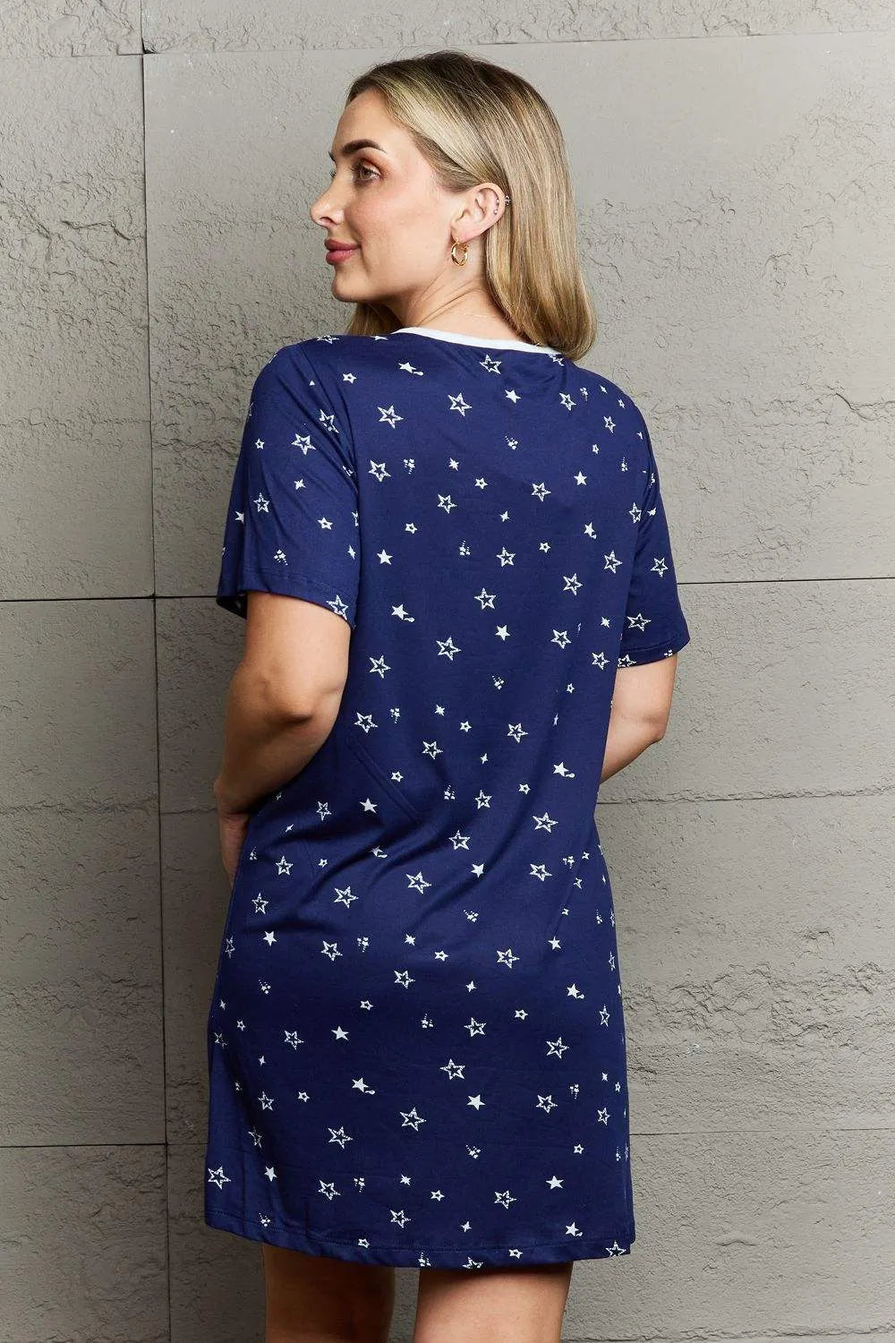 MOON NITE Quilted Quivers Button Down Sleepwear Dress Sleep Dresses - Tophatter Daily Deals