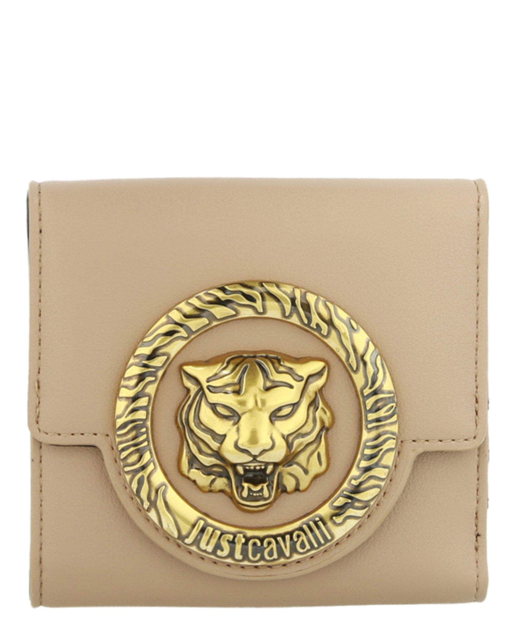 Just Cavalli Logo Plaque Compact Wallet Taupe-75RA5PA3-ZS796-770-20009-NS Bags - Tophatter Daily Deals