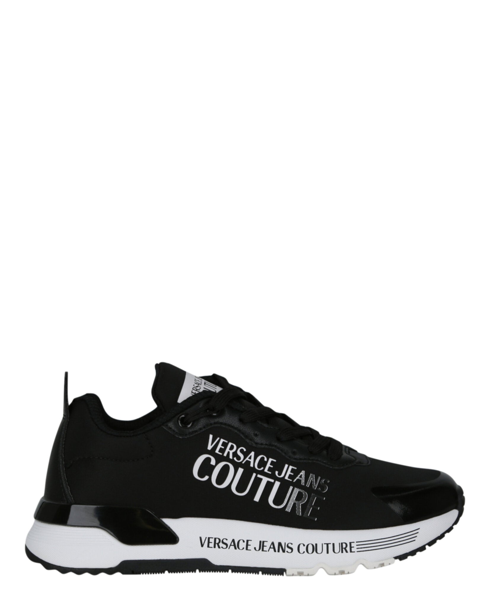 Versace Jeans Dynamic Logo Sneakers Black Footwear - Tophatter Daily Deals