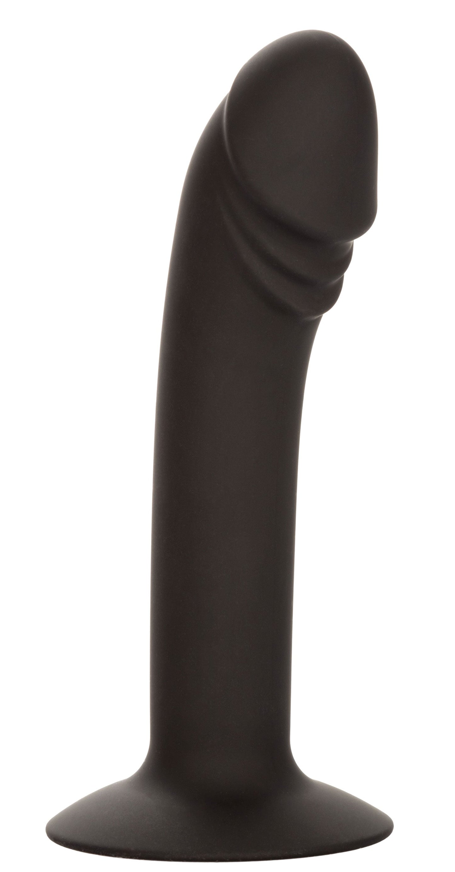 CalExotics Silicone Curved Anal Stud Black Smooth Silicone with Suction Cup Base 5 Inch > Anal Range > Butt Plugs - Tophatter Daily Deals