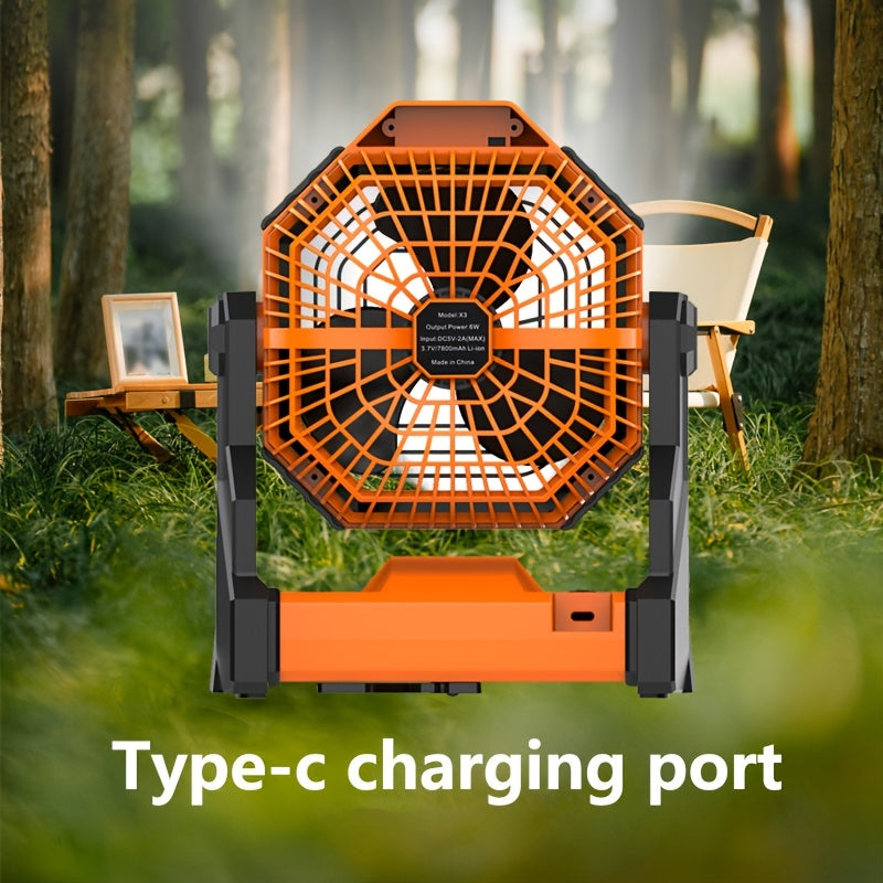 Portable Fan 5-Speed with LED Lighting Appliances > Fans > Portable Fans - Tophatter Daily Deals