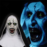 Glowing Latex Horror Mask Nun Hood Halloween Party 2025 3D Changing Face Moving Picture Frame - Tophatter Daily Deals