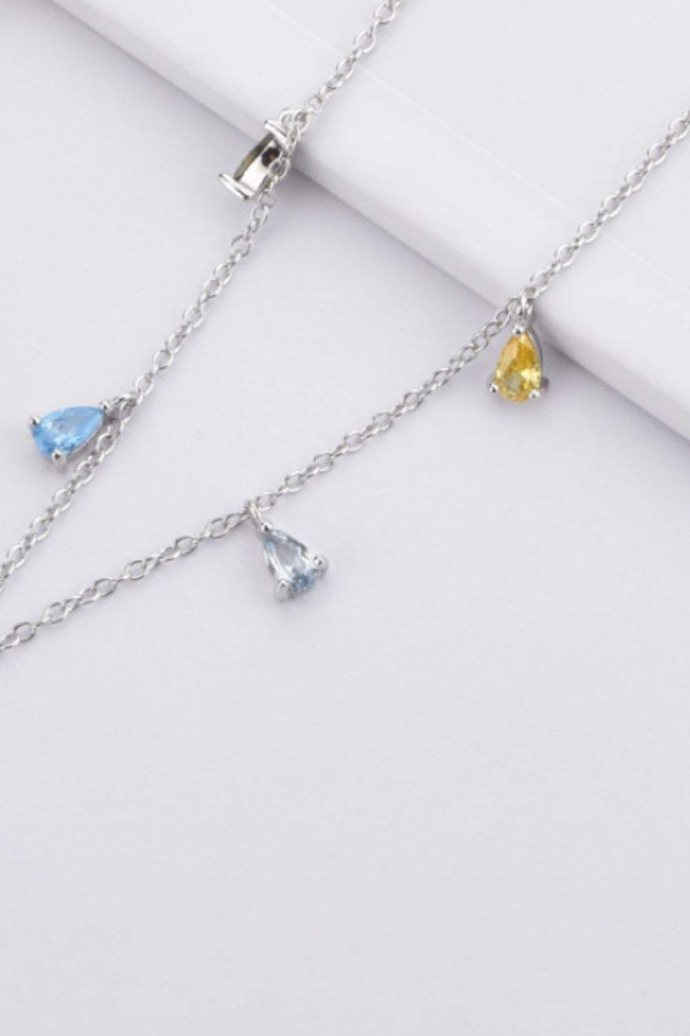 925 Sterling Silver Zircon Necklace Necklaces - Tophatter Daily Deals