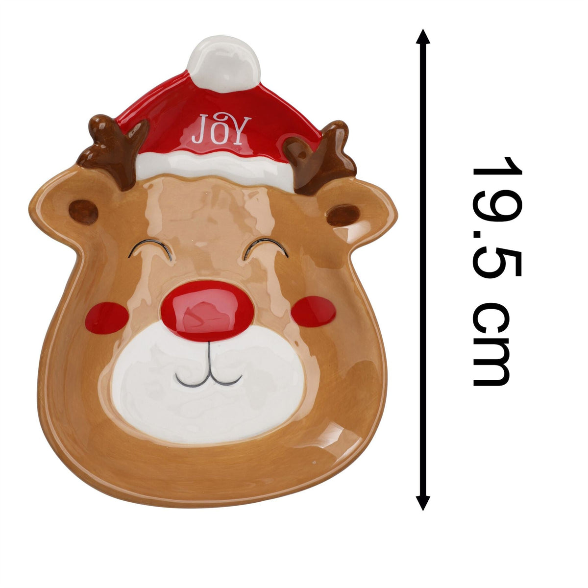 Reindeer Christmas Plate | Novelty Character Snack Plate Xmas Serving Dish 19cm Plate - Tophatter Daily Deals