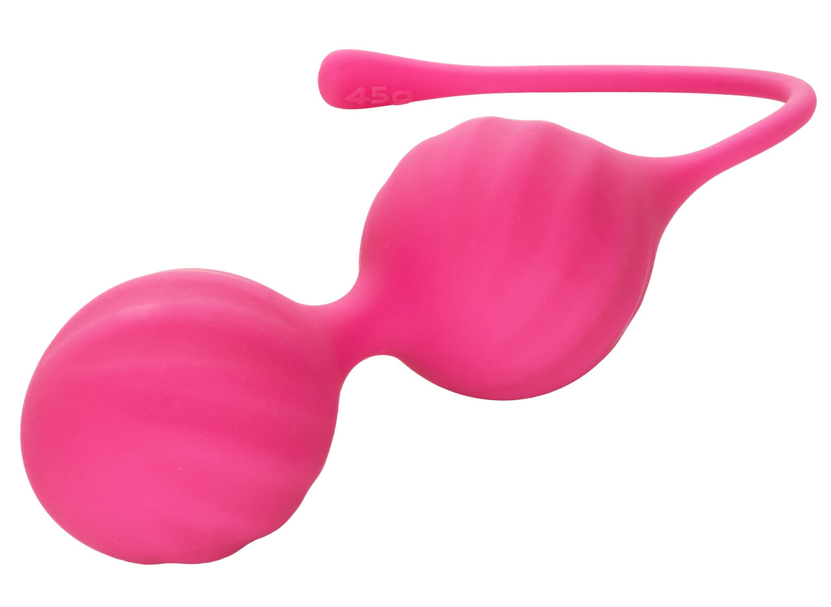 Cal Exotics Kegel Training 2-Piece Set Pink Silicone Weights 25g and 45g for Pelvic Floor Strengthening > Sex Toys For Ladies > Kegel Exercise - Tophatter Daily Deals